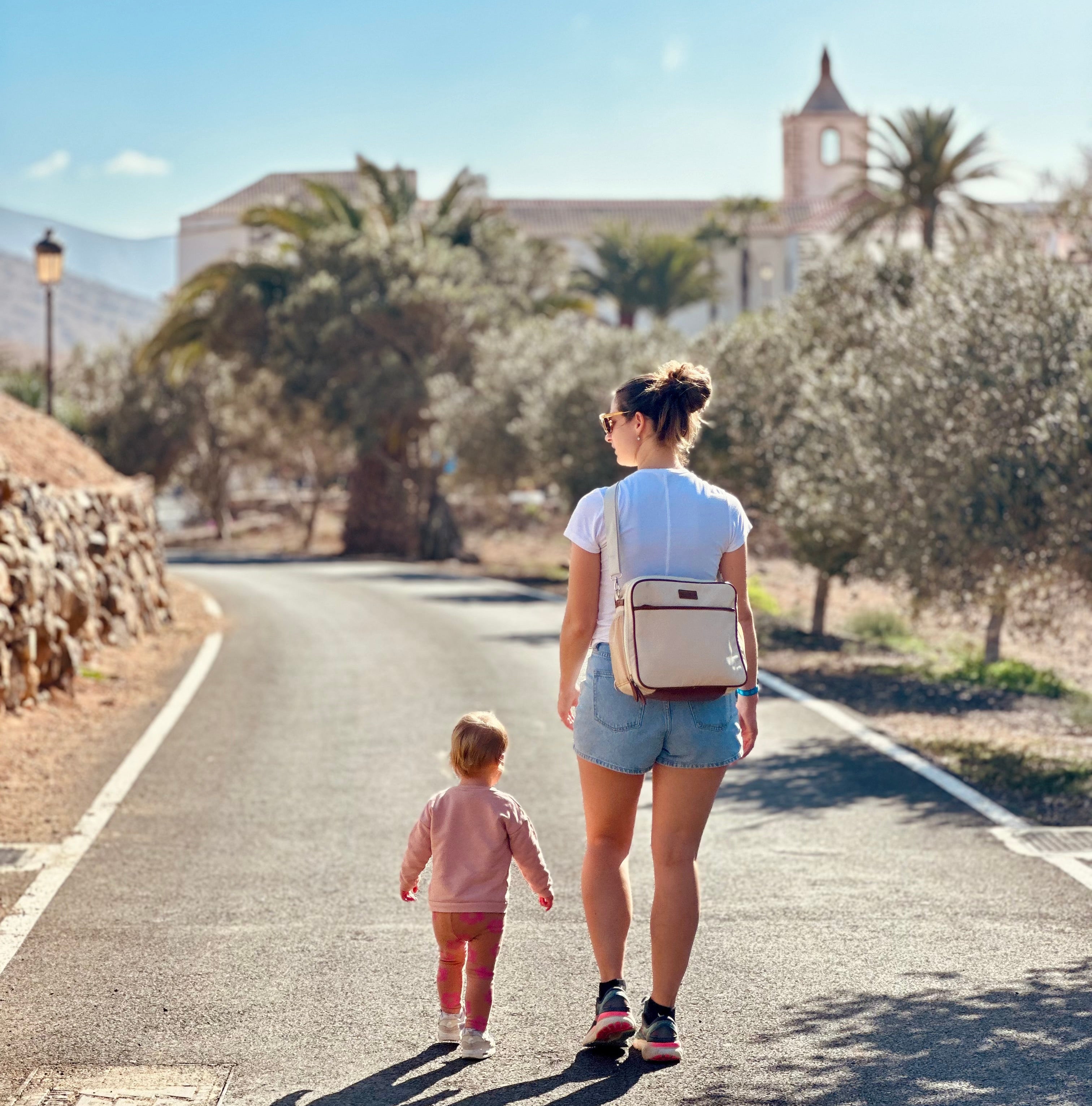 Organized backpack for parents and toddlers during family travel and outings