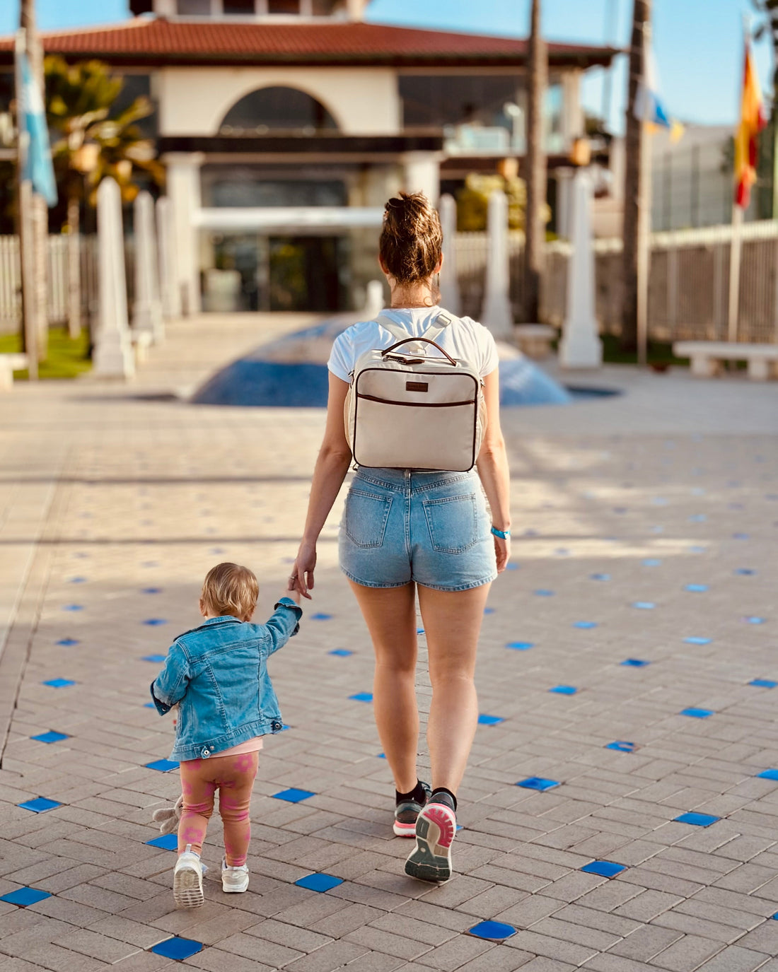 Organized baby backpack designed for family outings and travel with toddlers