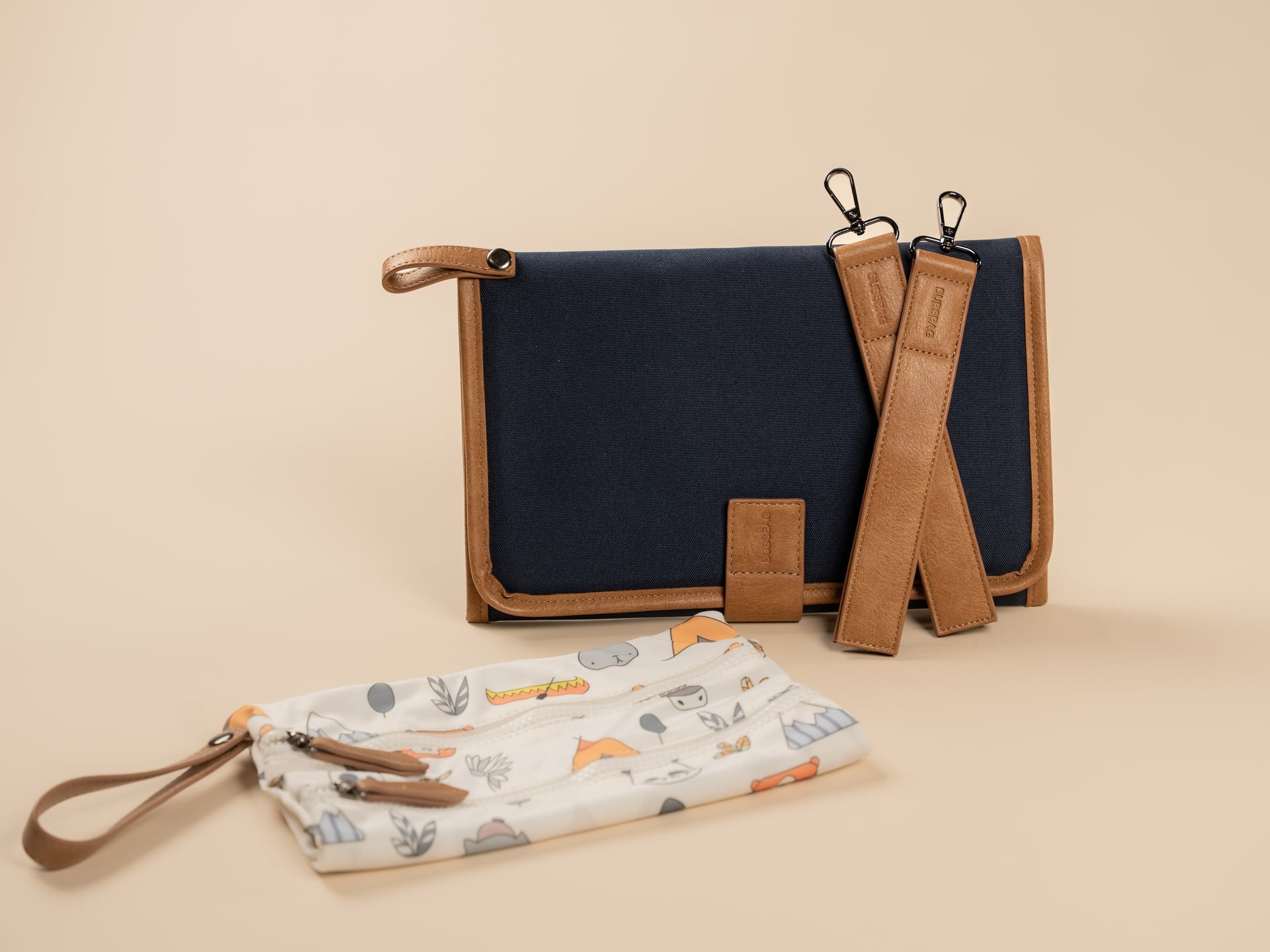 Nappy bag accessories including changing mat, wetbag and stroller straps